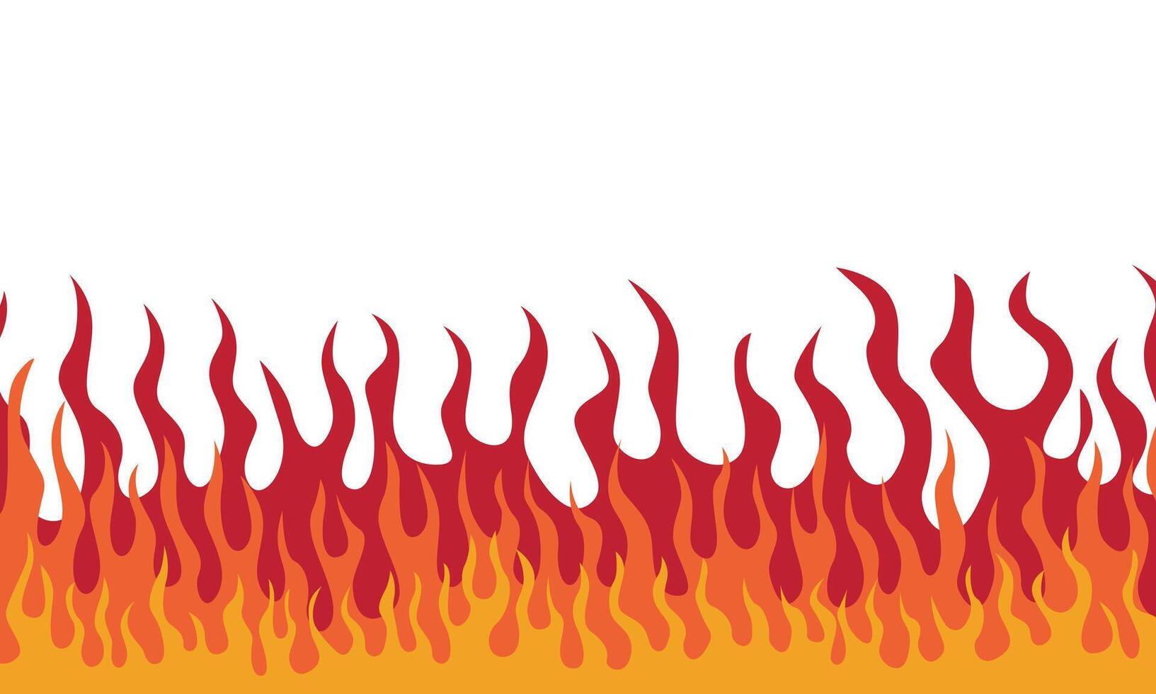 Blank background of cartoon fire flames vector