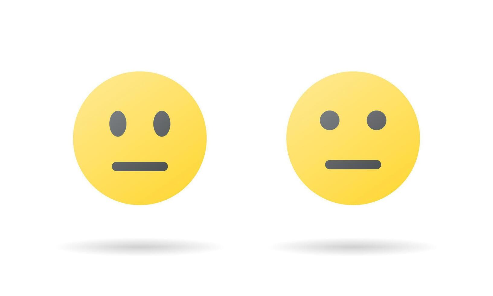Neutral face emoji icon in flat design vector