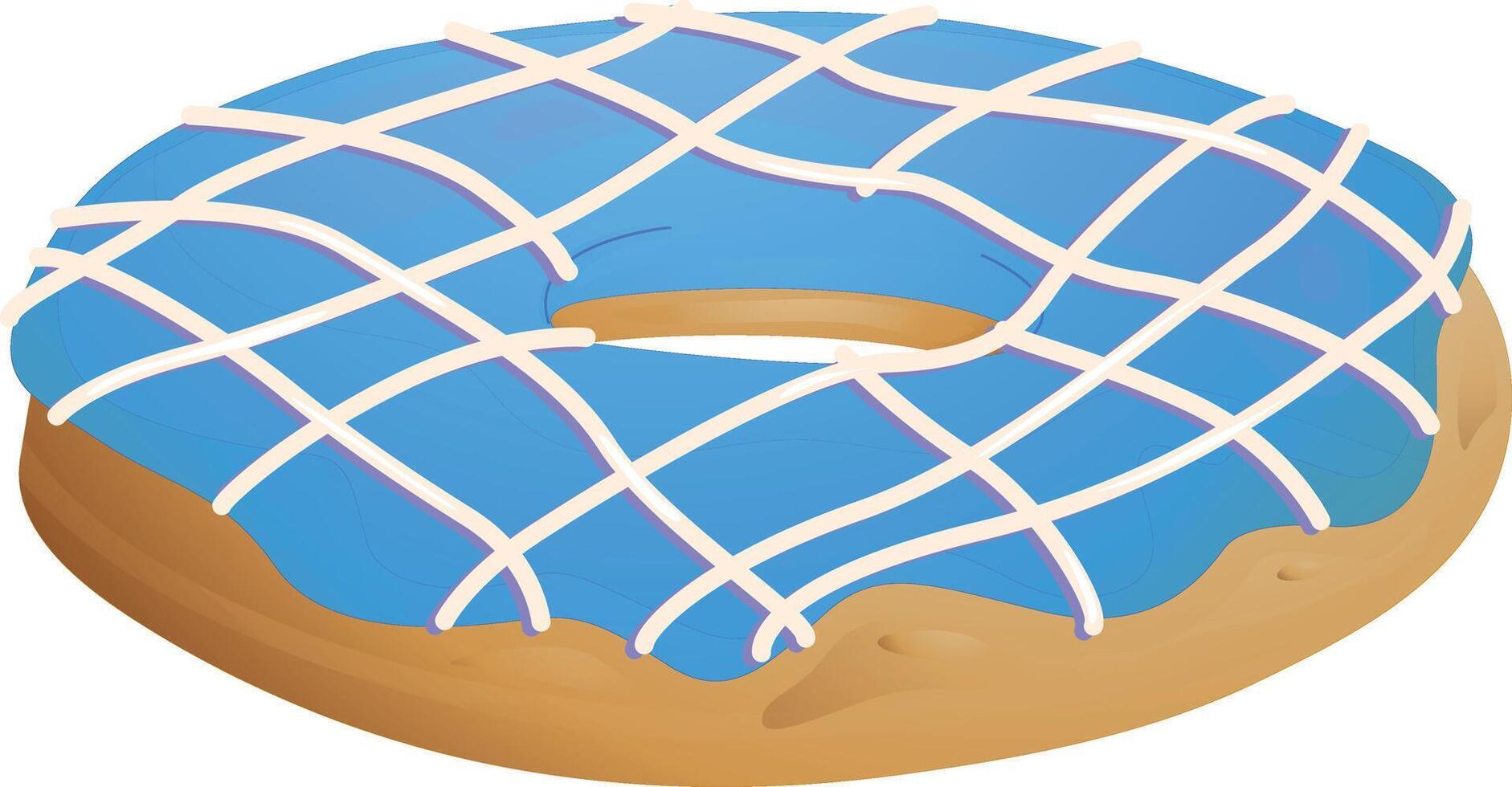 Cartoon colorful donut isolated on white background vector