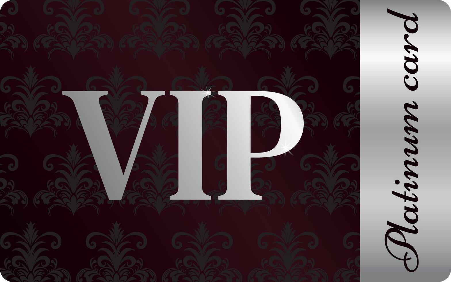 VIP platinum card with a luxurious pattern. vector