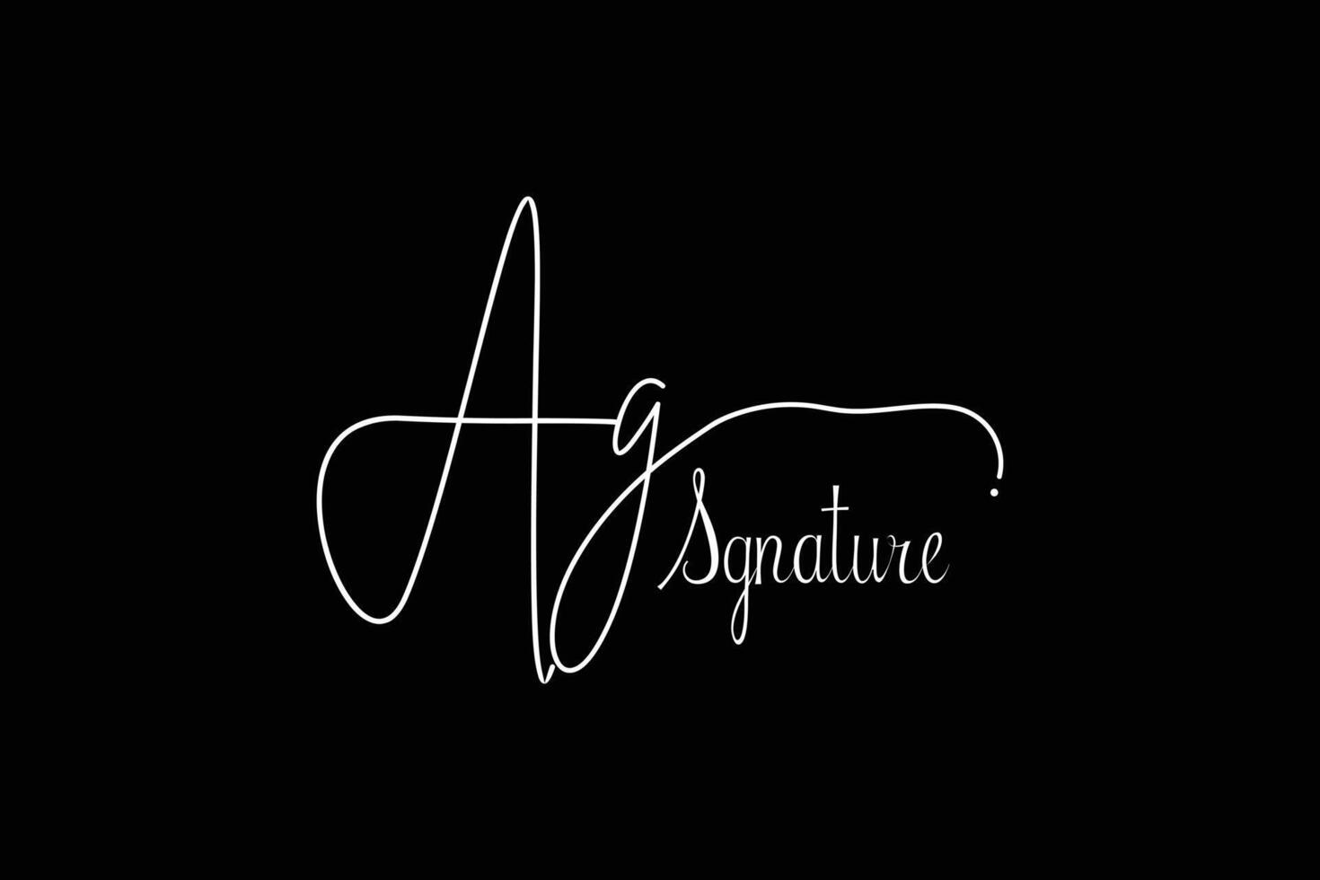 Ag initials Handwriting signature logo. Ag Hand drawn Calligraphy lettering . Ag letter real estate, beauty, photography letter logo design. vector