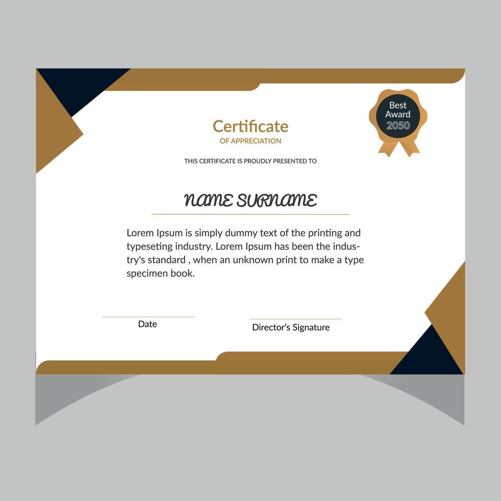 Modern Certificate design template. vector