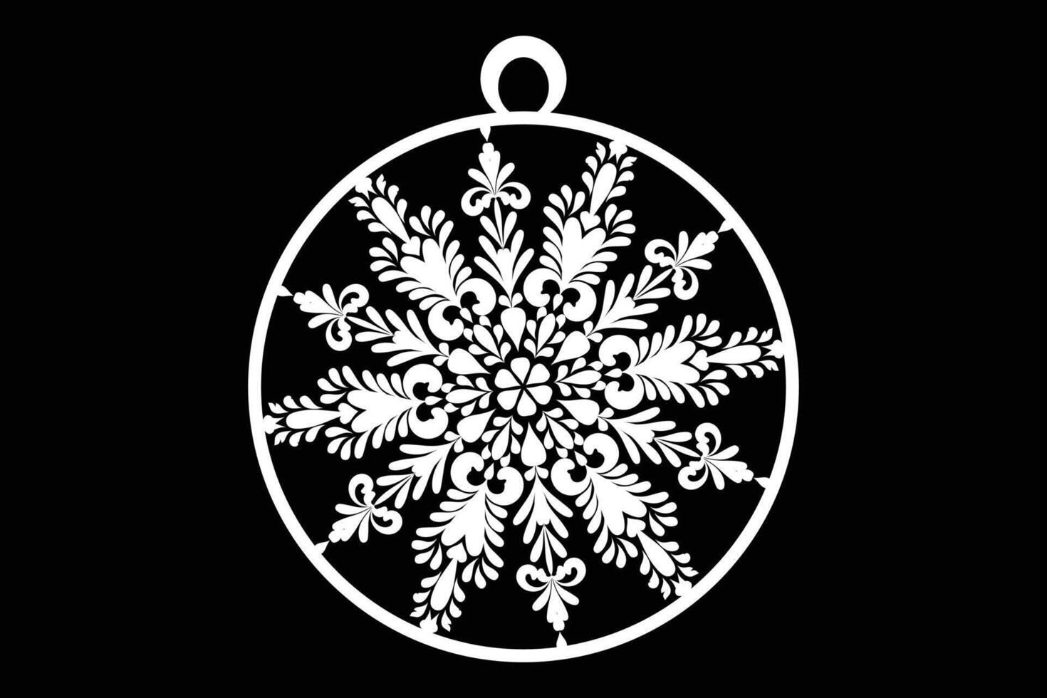 Christmas ball with ornament design vector