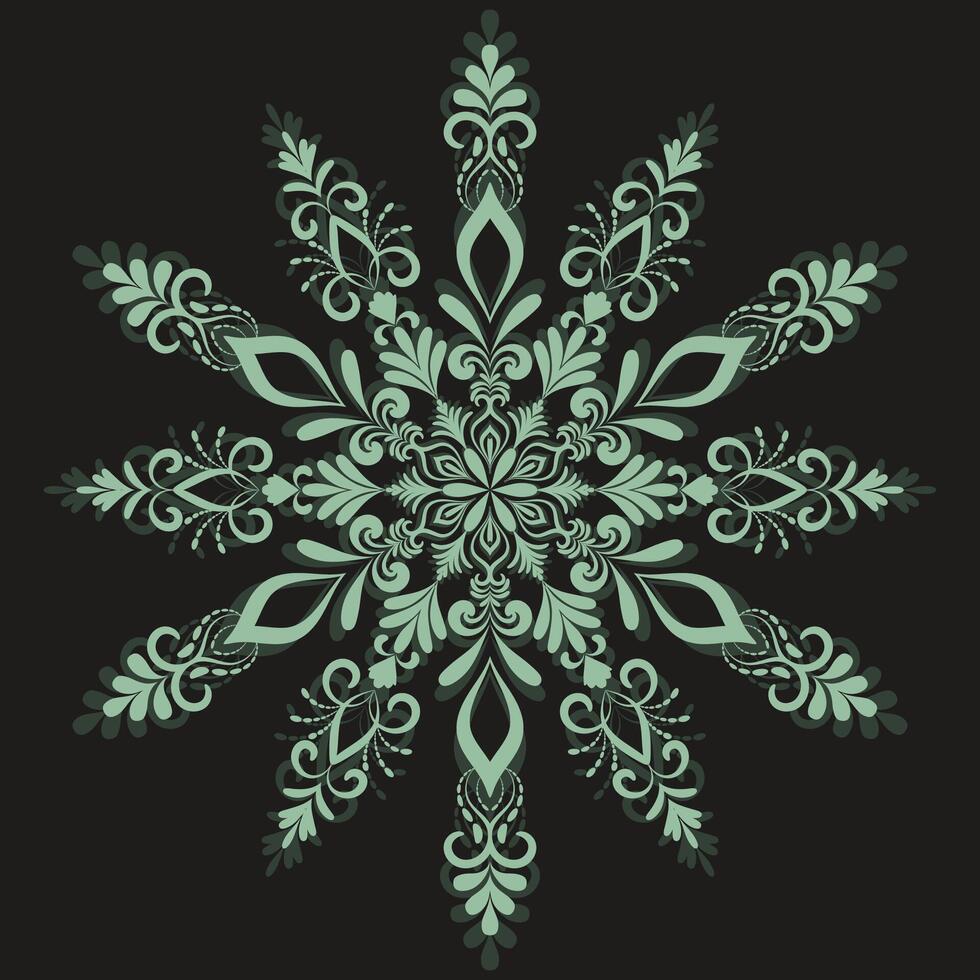Lace pattern mandala design. vector