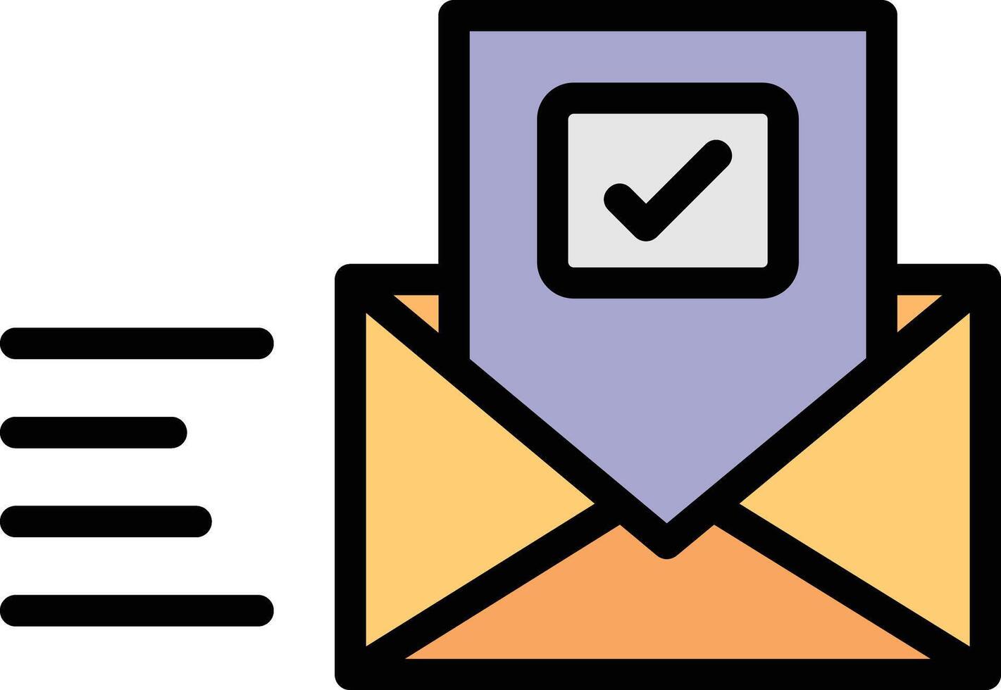 Email Glyph Icon Design vector