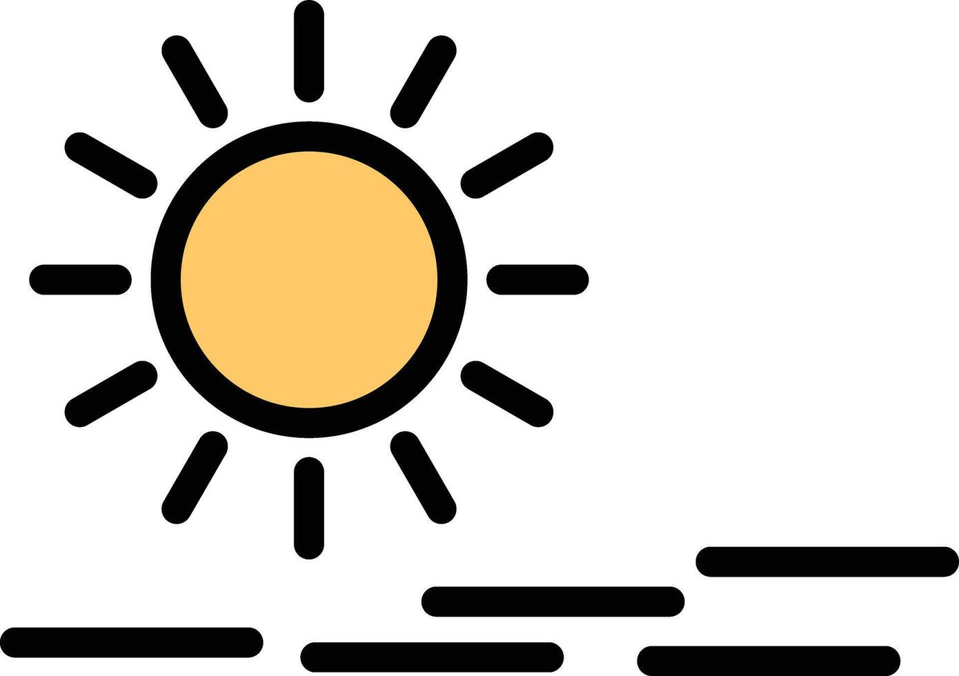 Foggy Day Glyph Icon Design vector