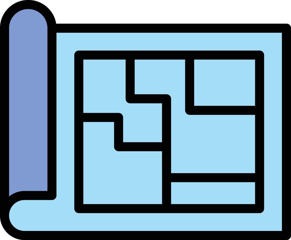Blueprint Glyph Icon Design vector