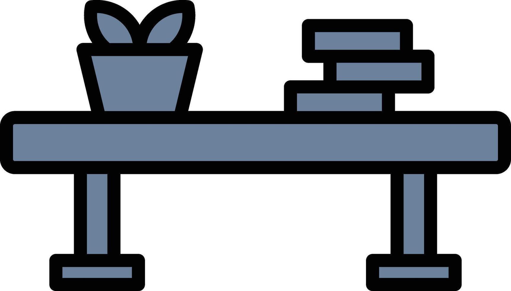 Office Table Glyph Icon Design vector