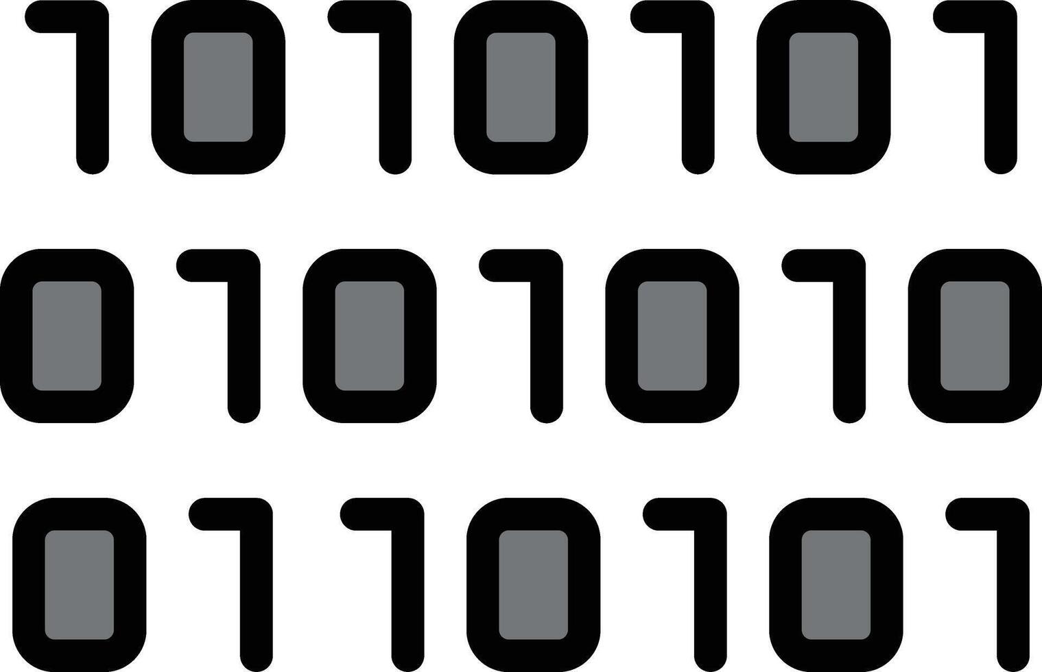Binary Glyph Icon Design vector