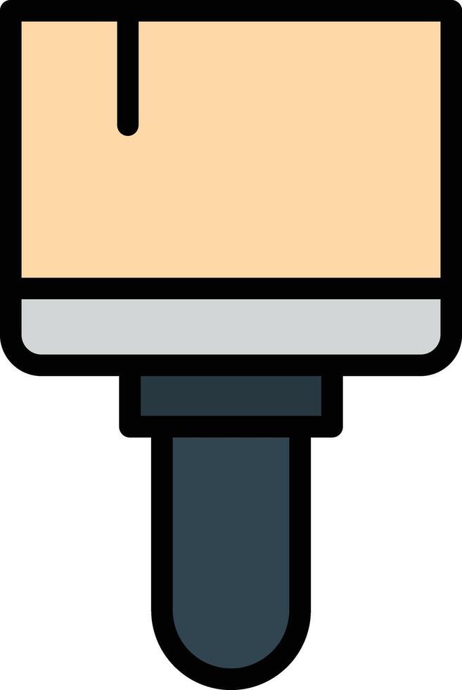 Paint Brush Glyph Icon Design vector