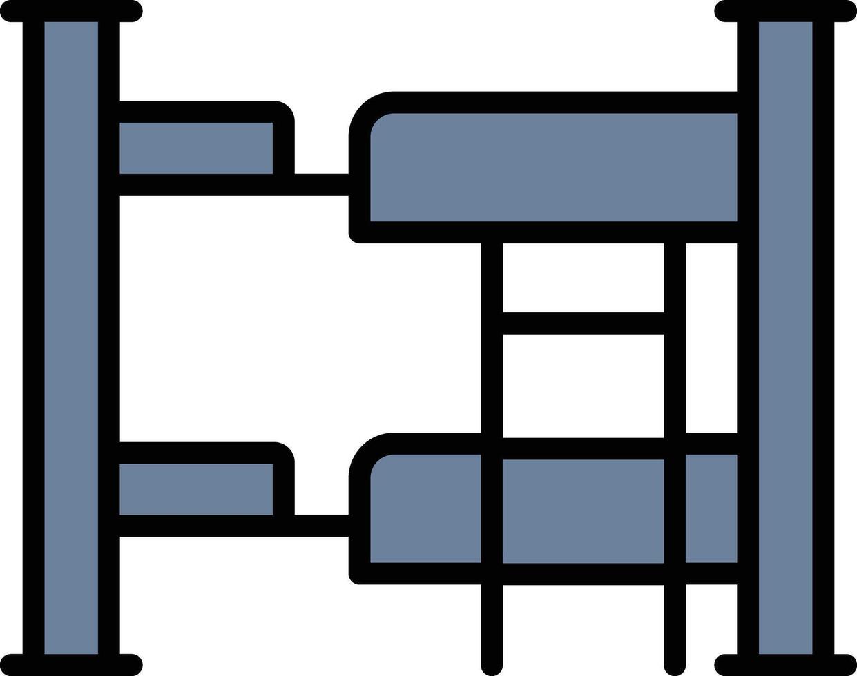 Bunk Bed Glyph Icon Design vector