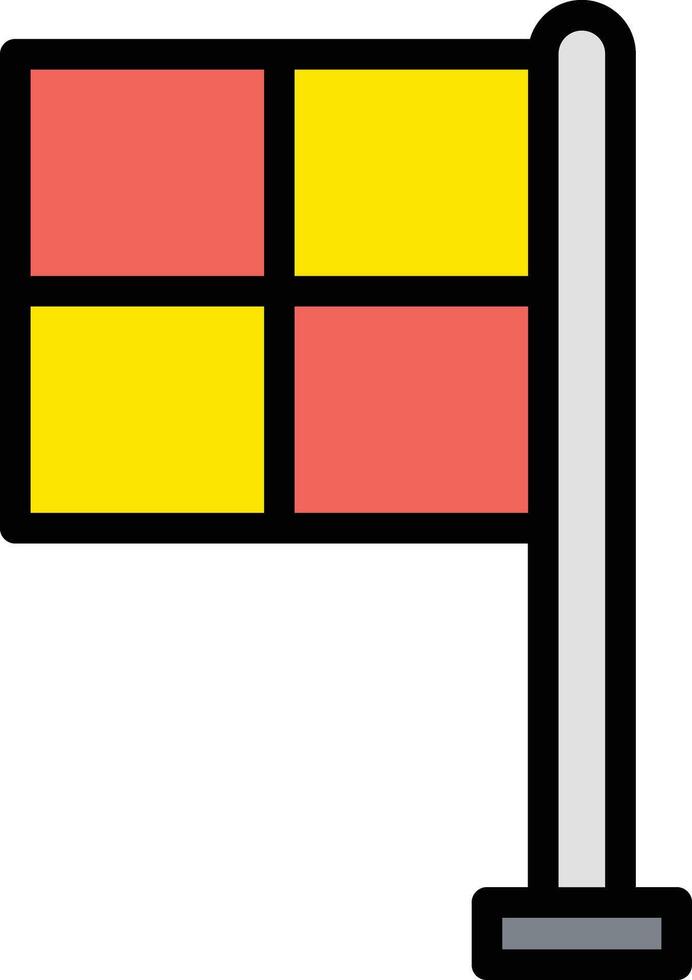 Offside Flag Glyph Icon Design vector