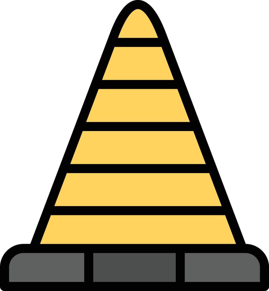 Traffic Cone Glyph Icon Design vector