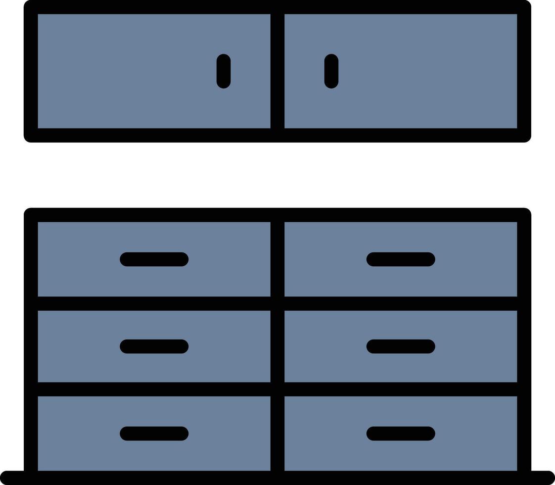 Kitchen Cabinet Glyph Icon Design vector