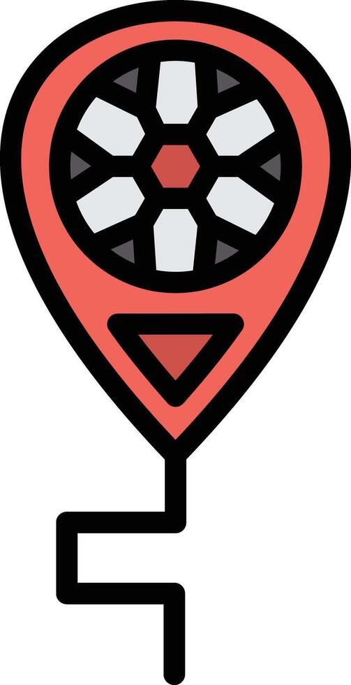 Location Pin Glyph Icon Design vector