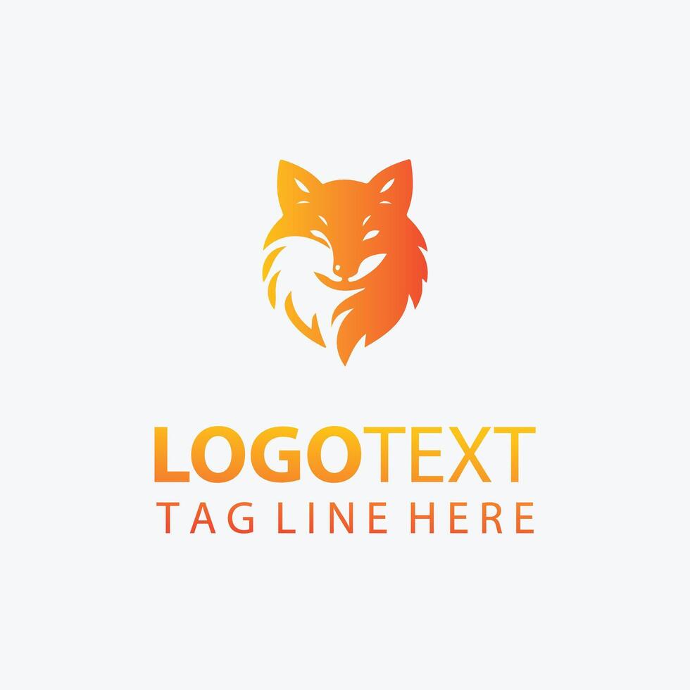 Elegant Fox Logo Design With Customizable Text and Tagline vector