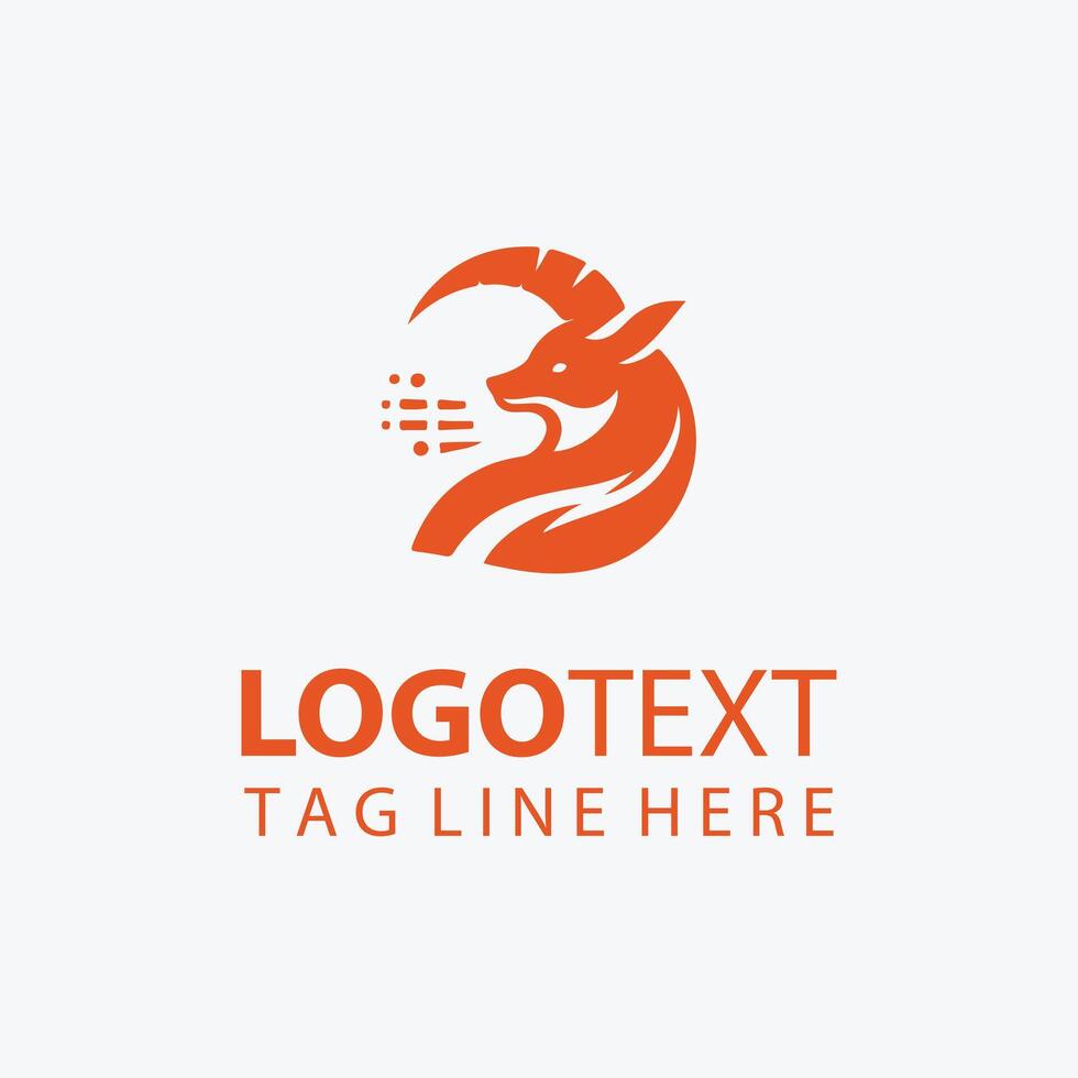 Minimalist Fox Logo Design vector