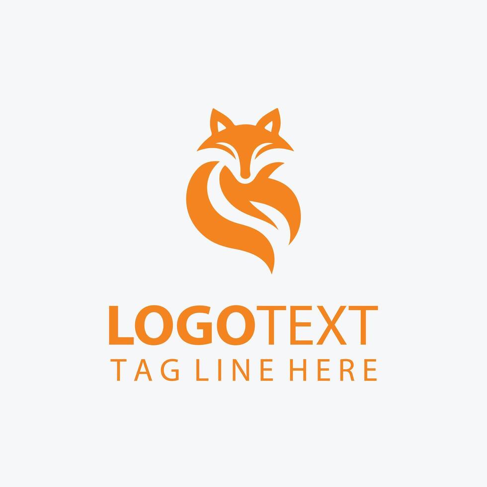 Elegant Fox logo vector