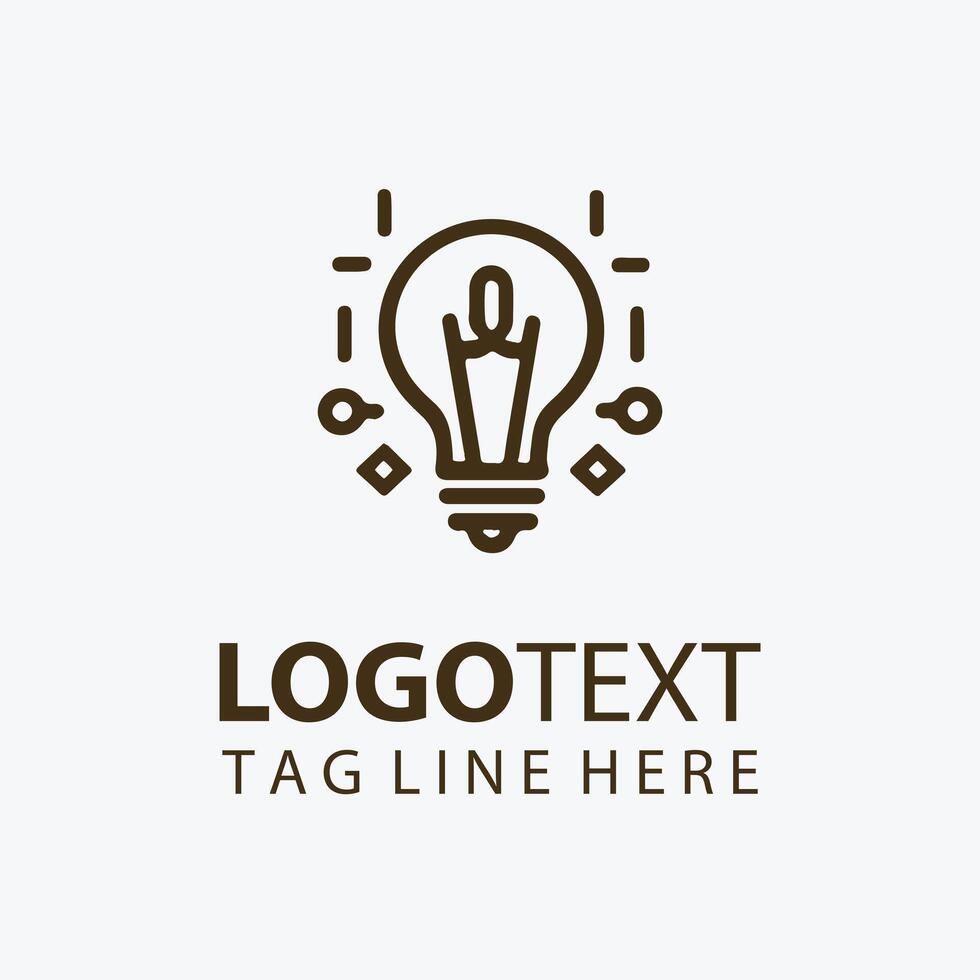 Creative Light Bulb Logo Design vector