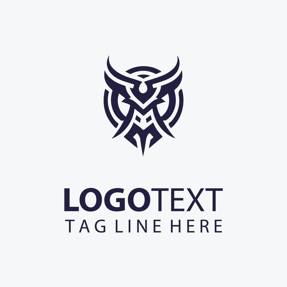 Elegant Abstract Logo Design With Winged Emblem and Text Placeholder vector