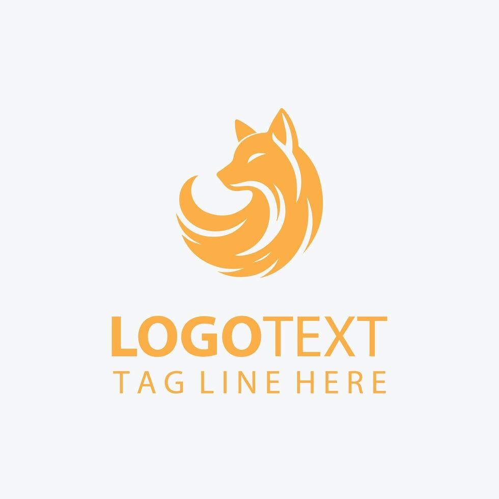 Elegant Golden Fox Logo Design for Brands vector