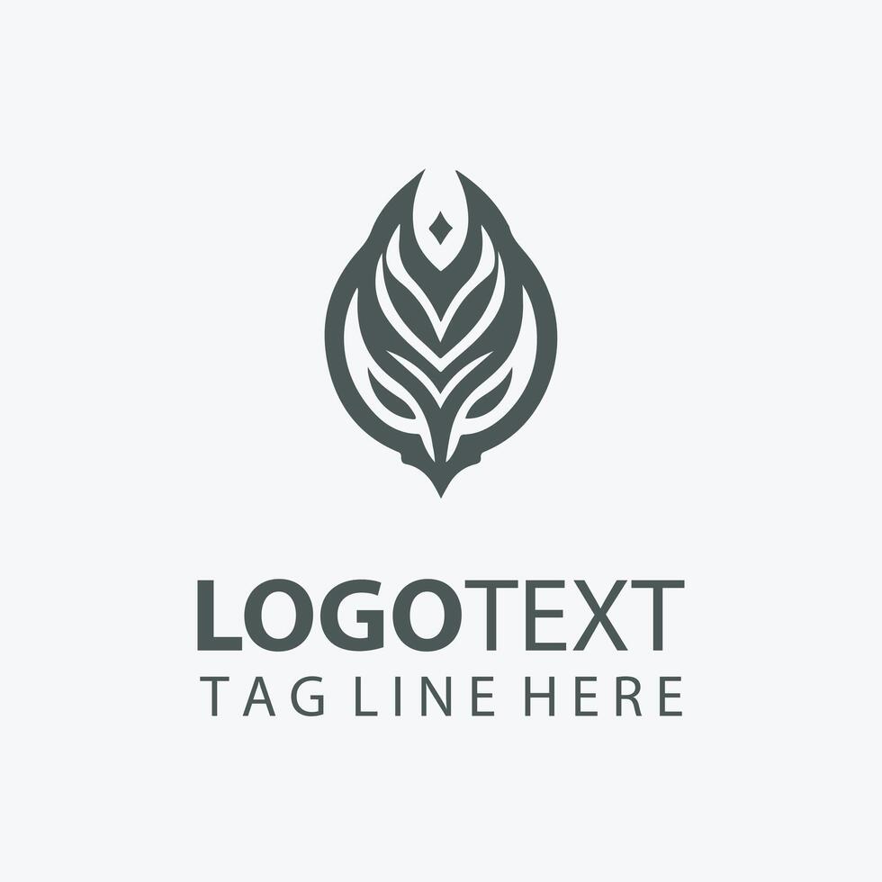 Modern Abstract Logo Design With Geometric Symbol and Text vector