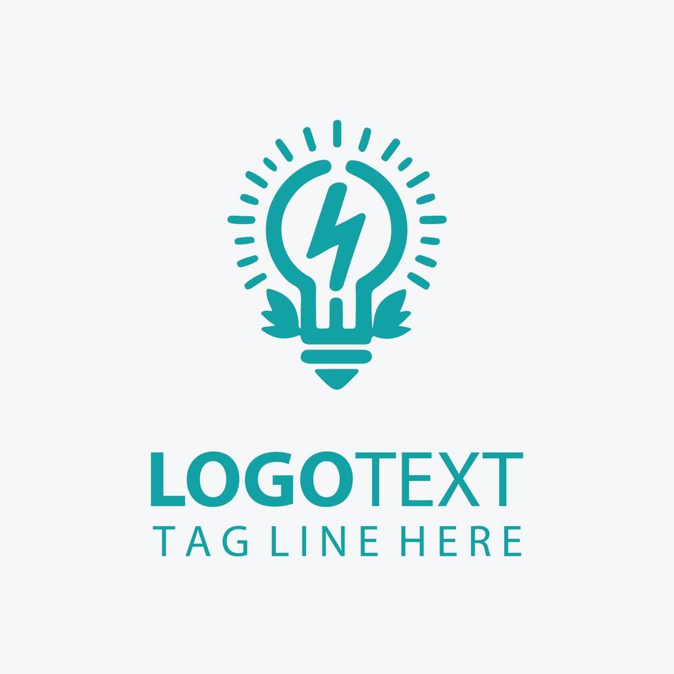 Custom Text and Tagline Balb Logo vector