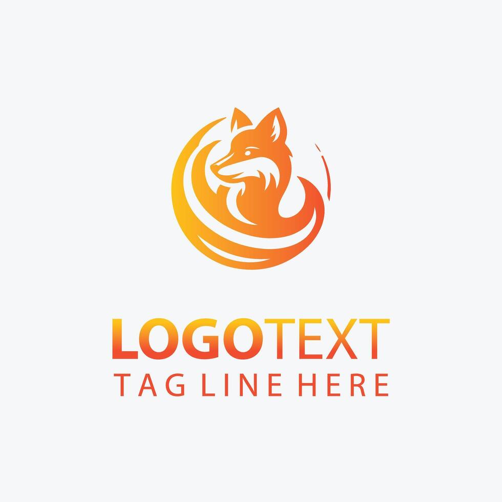 Sleek Fox Logo Modern and Minimalist Design vector