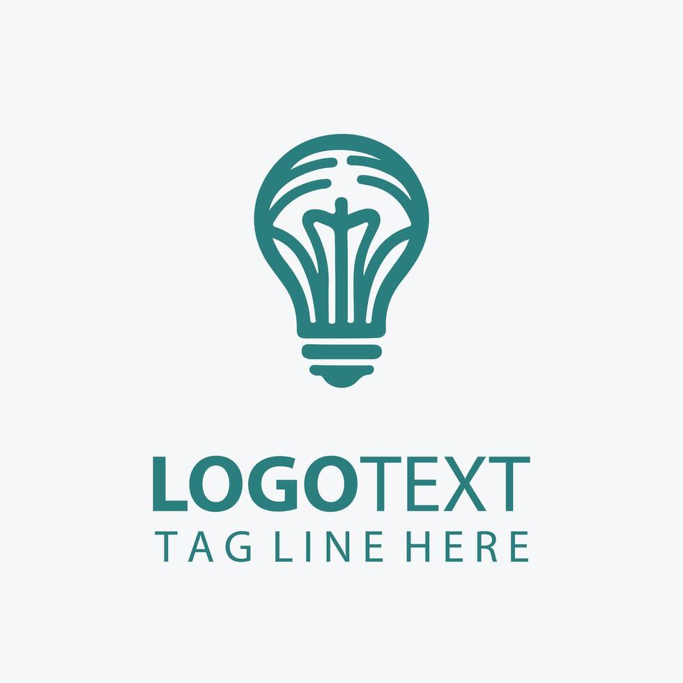Bulb Idea With Text Placeholder vector