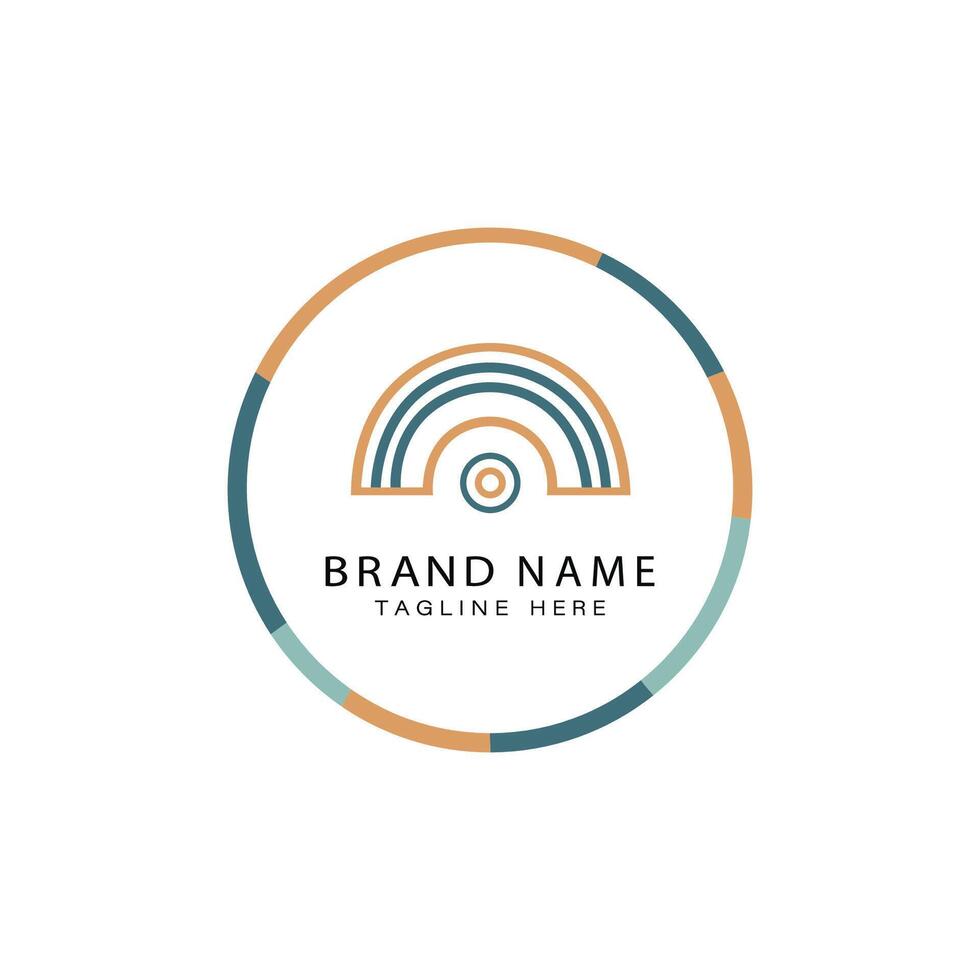 Abstract circle logo template design vector