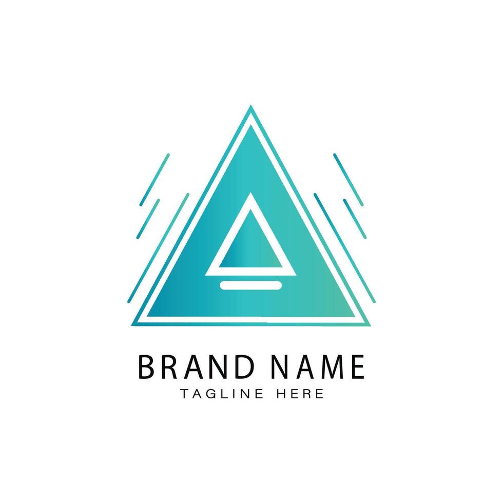 triangle logo template design vector