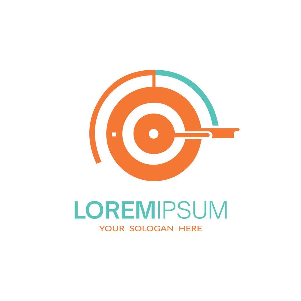 Logo creative company business line circle vector