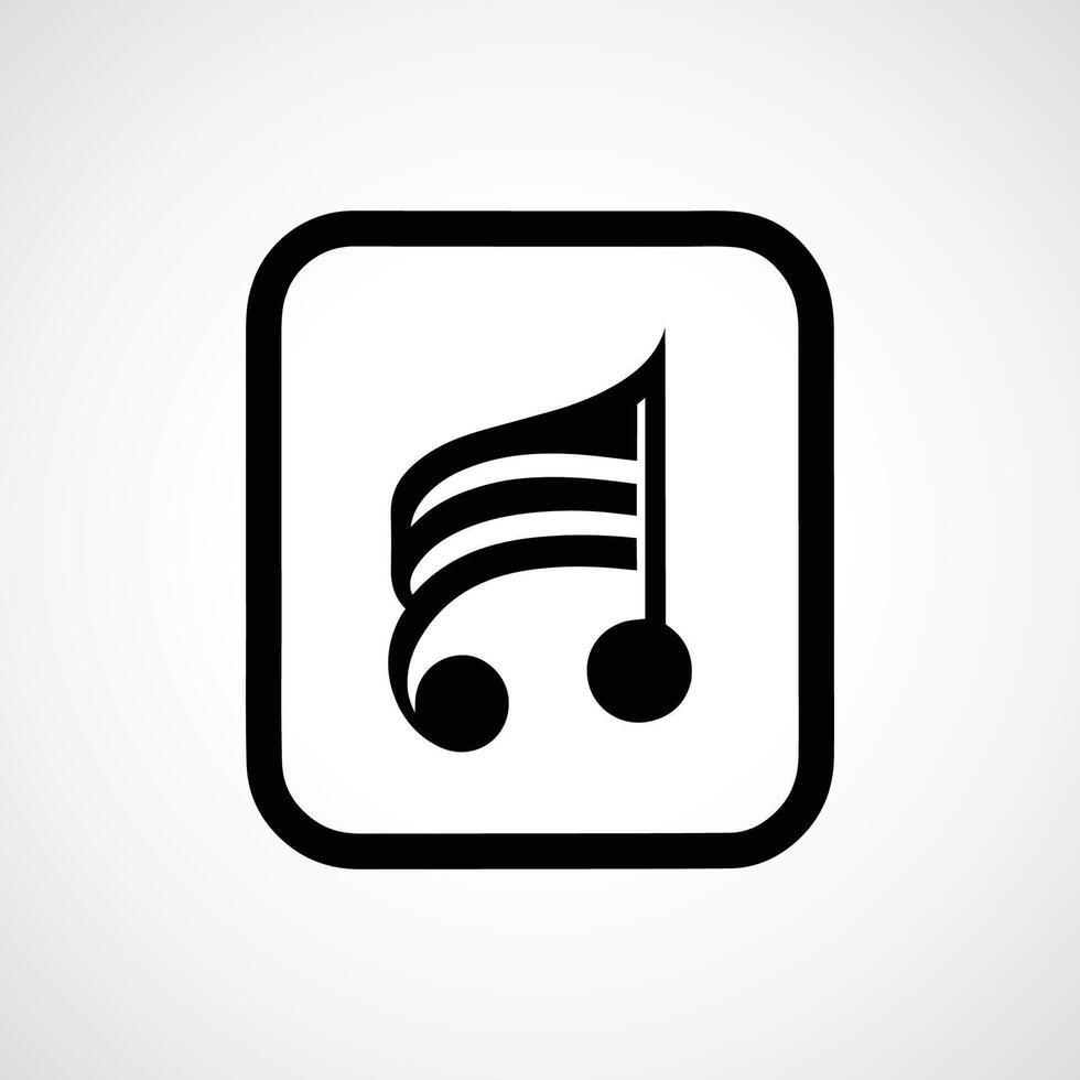 Music logo graphic modern abstract vector
