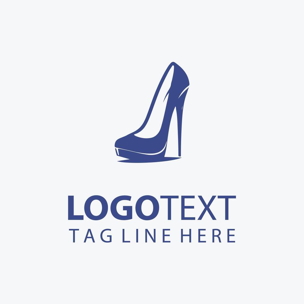 Elegant High Heel Shoe Logo vector