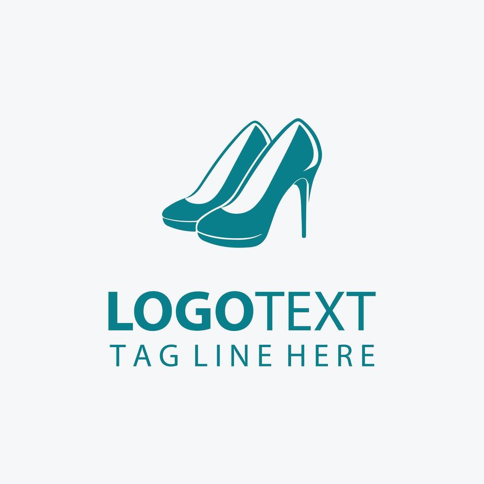 Stylish Red High-Heeled Boot Logo for Fashion Brands vector