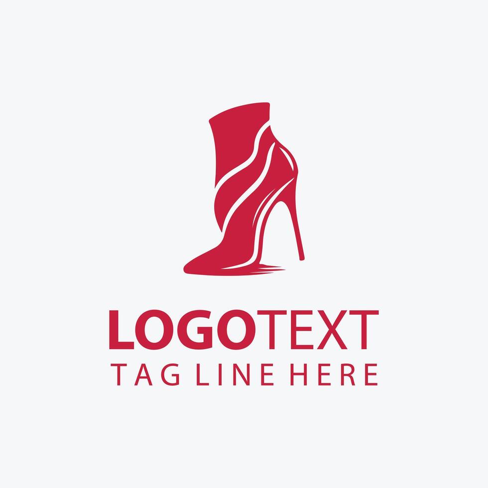 Stylish Teal High Heel Shoe Logo for Fashion Brands vector