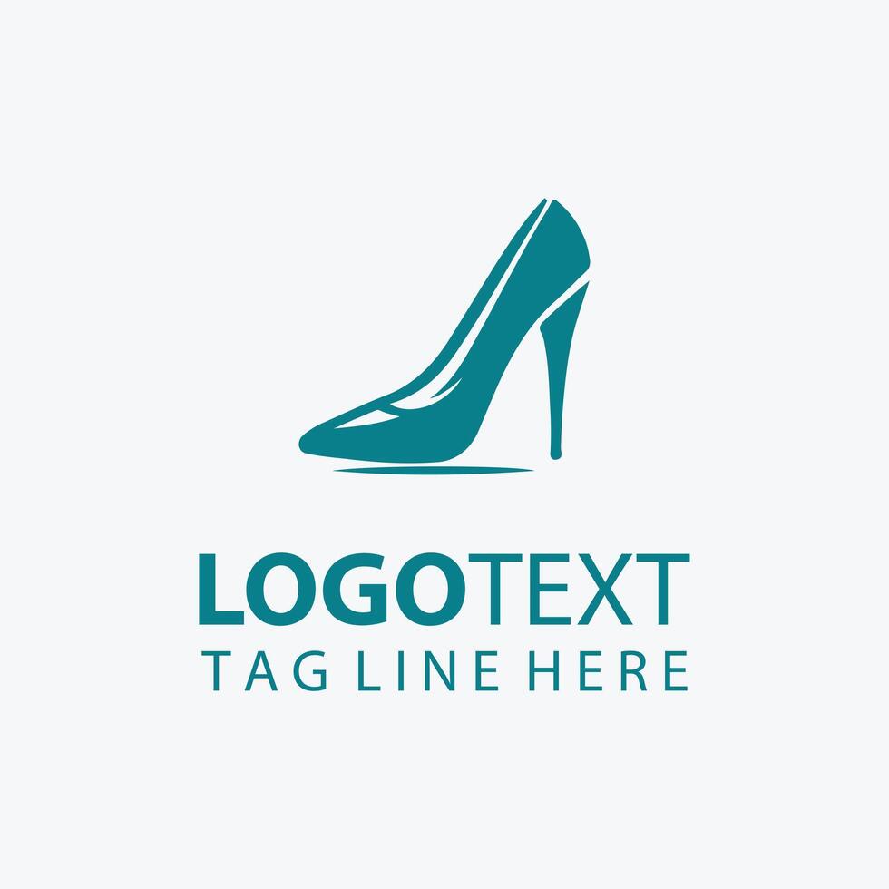 tylish Red High Heel Boot Logo vector
