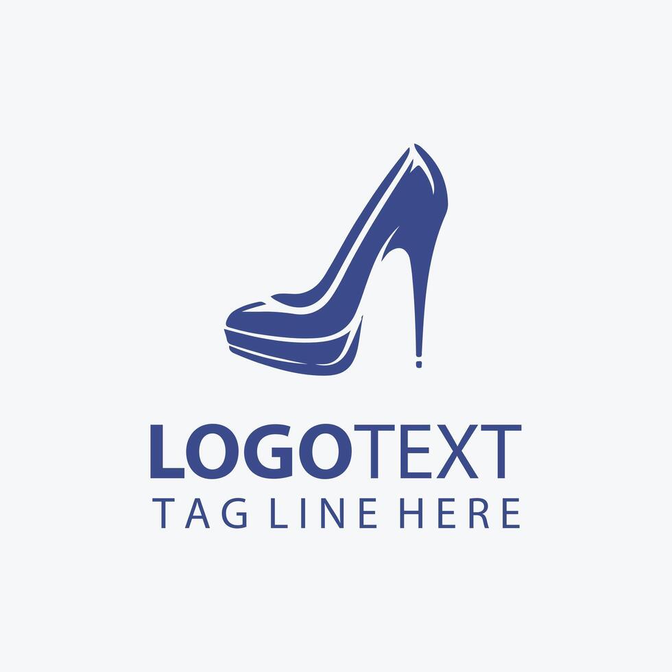 Chic High Heel Shoe Logo Design for Fashion Branding vector