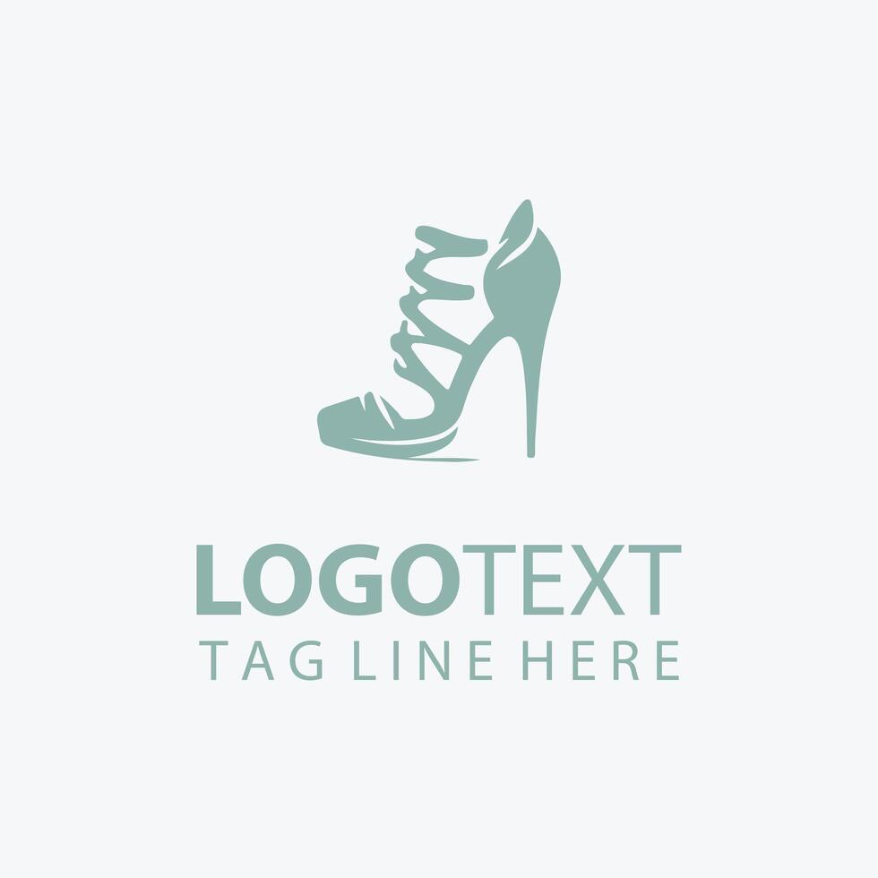 heeled shoe silhouette vector