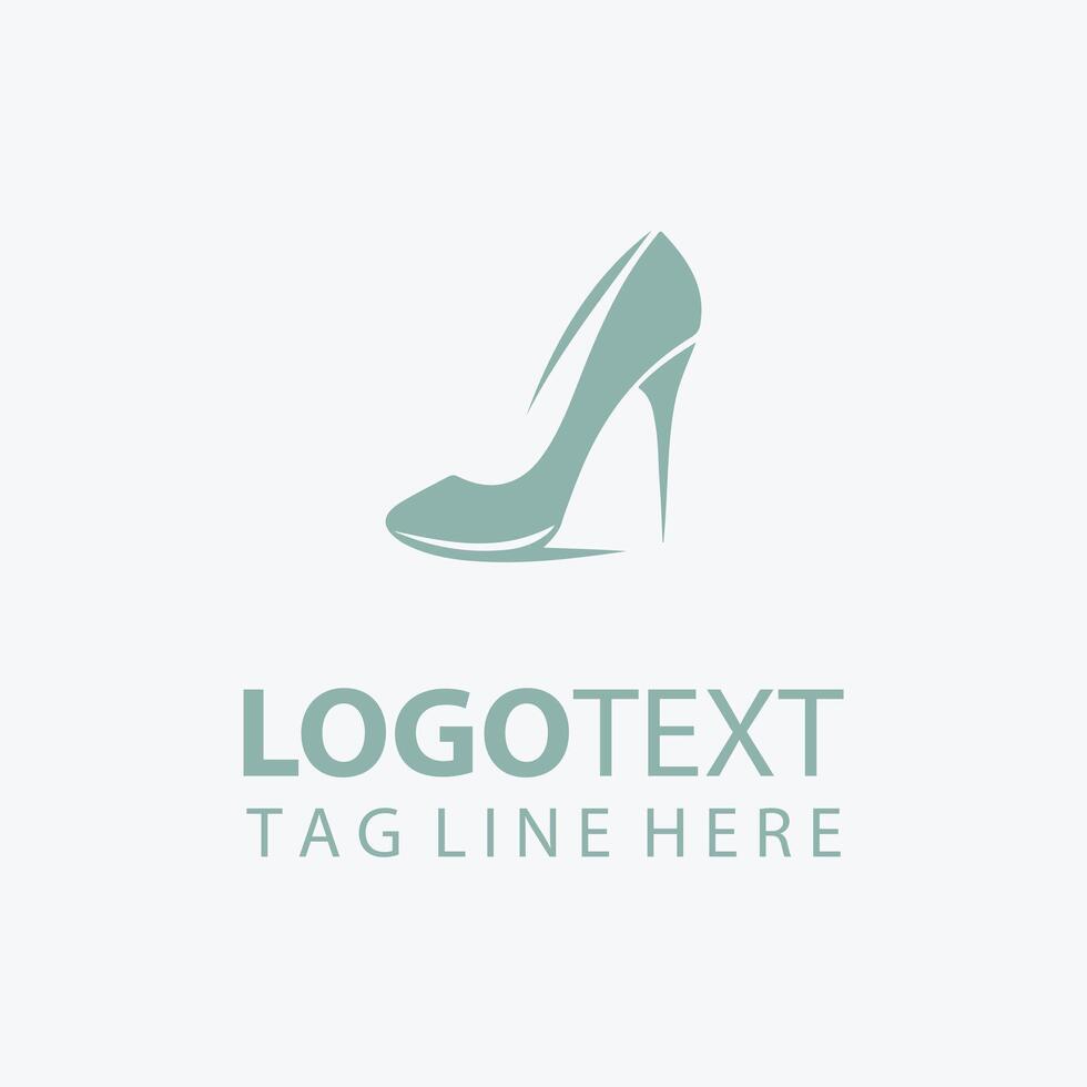 Elegant High Heel Shoe Logo vector