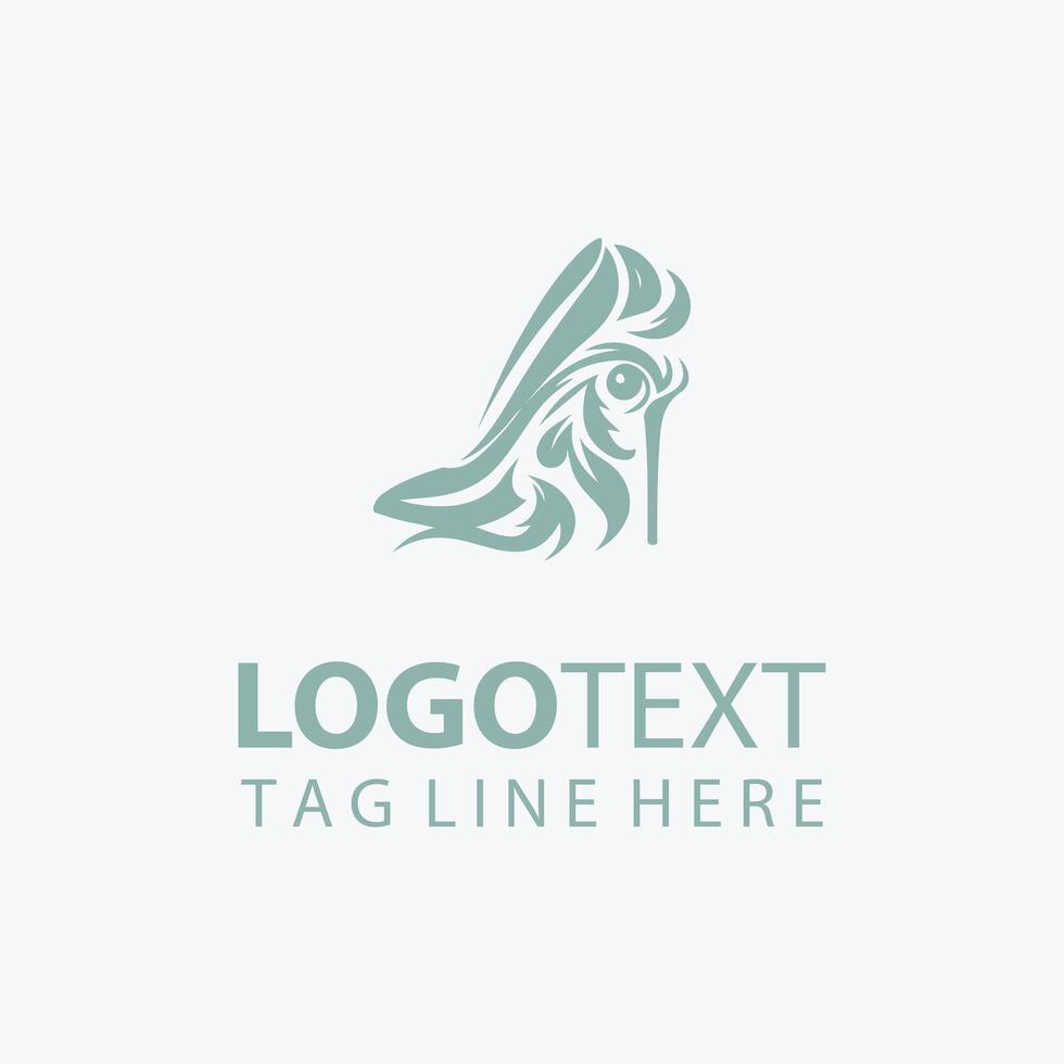Elegant Shoe Logo Design With Stylish Typography vector