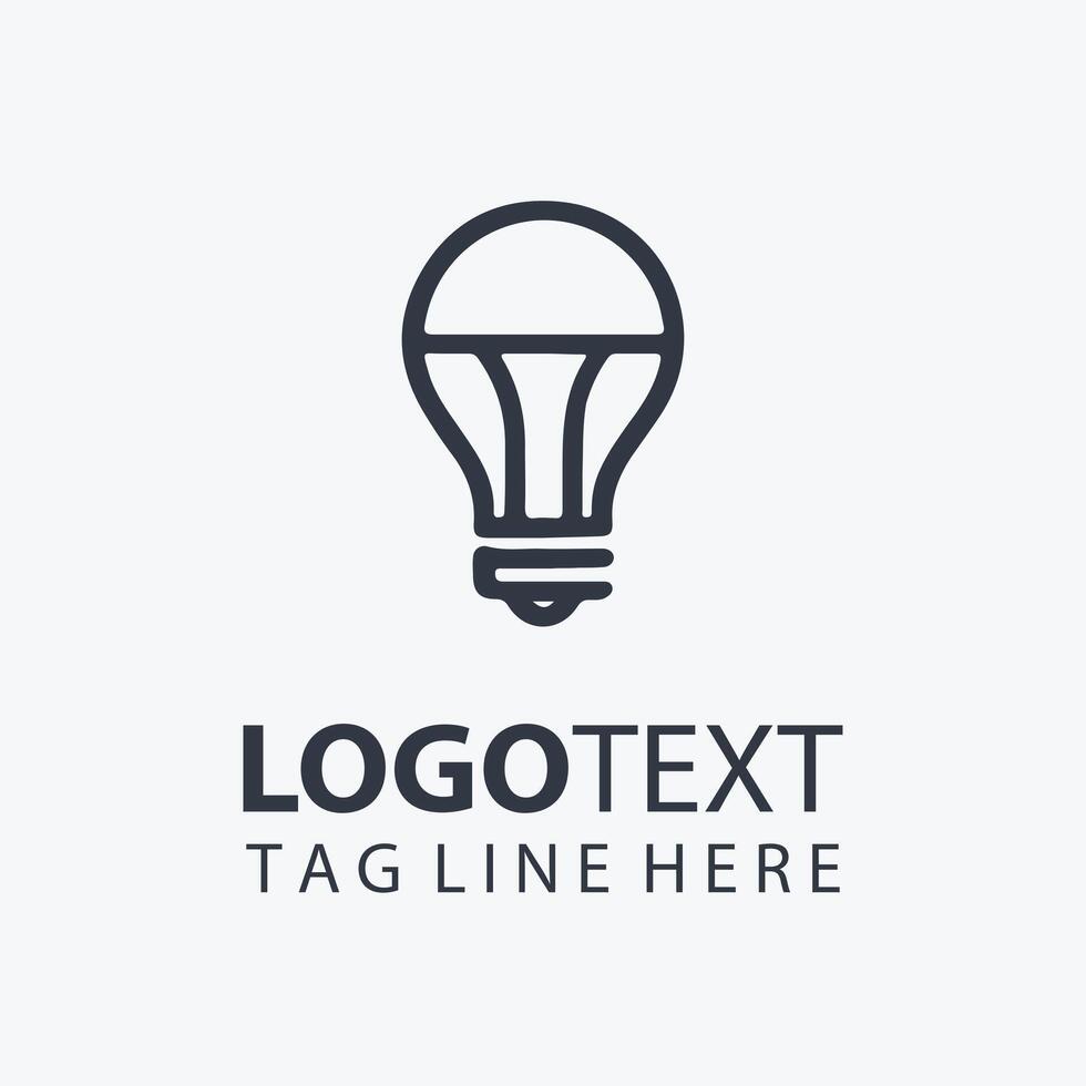 Minimalist Light Idea Logo vector