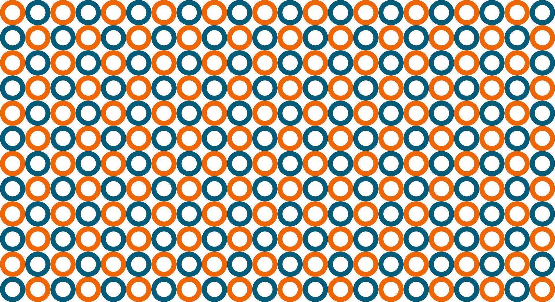 Seamless pattern with alternating orange and blue circles on a white background. Minimalist and versatile design perfect for backgrounds, wallpapers, and product packaging, modern touch. vector