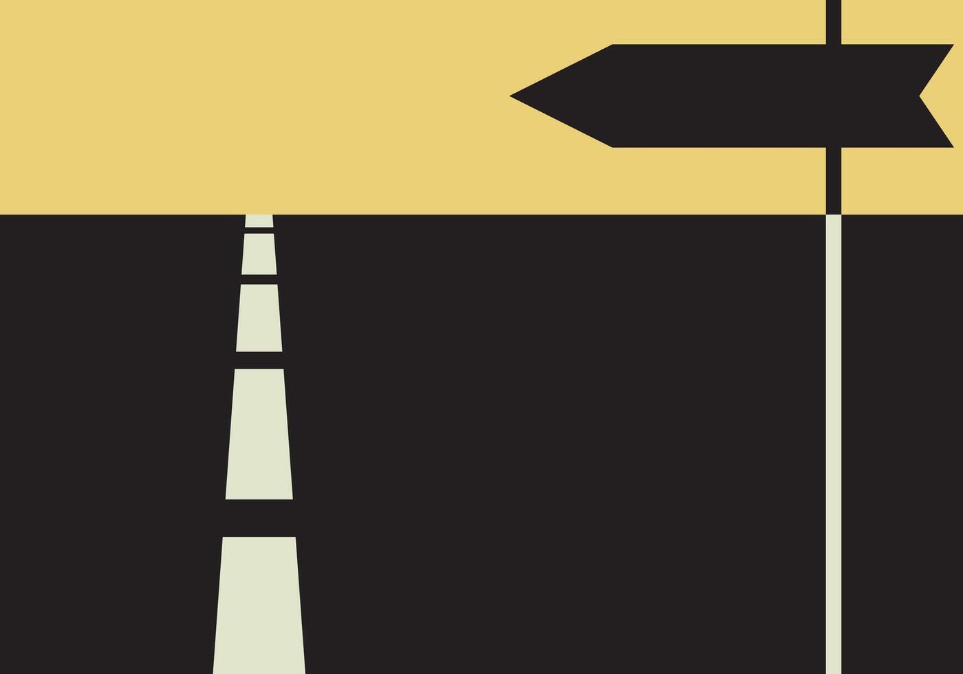 A simple road sign and highway graphic vector