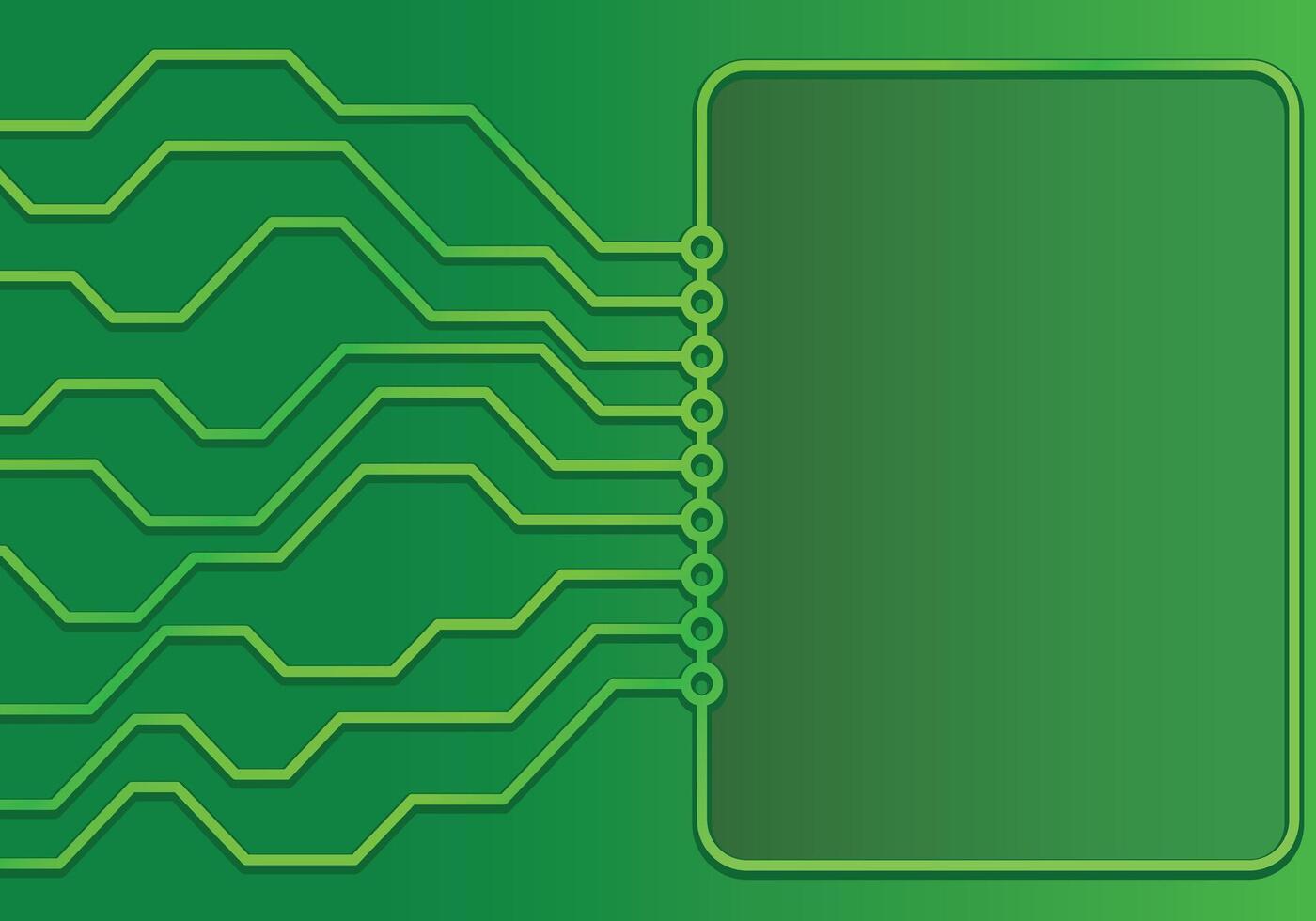 Green Circuit Board Background vector