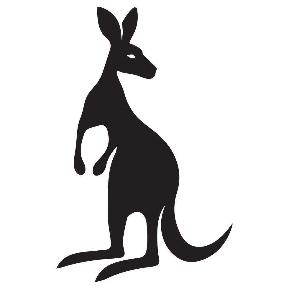 Intricate Kangaroo Silhouette vector