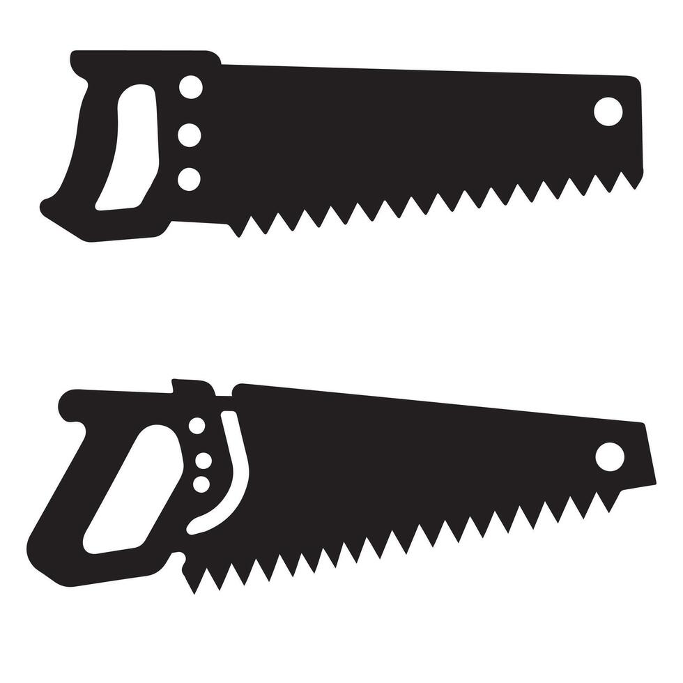 Hand Saw Icons set vector