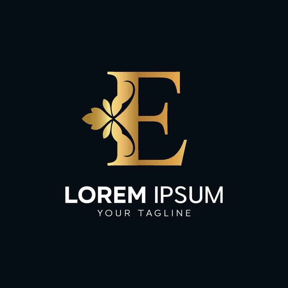 Logo concept with a focus on the initial letter E vector