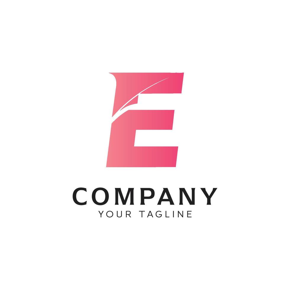 Stylish illustration of a logo with the letter E vector