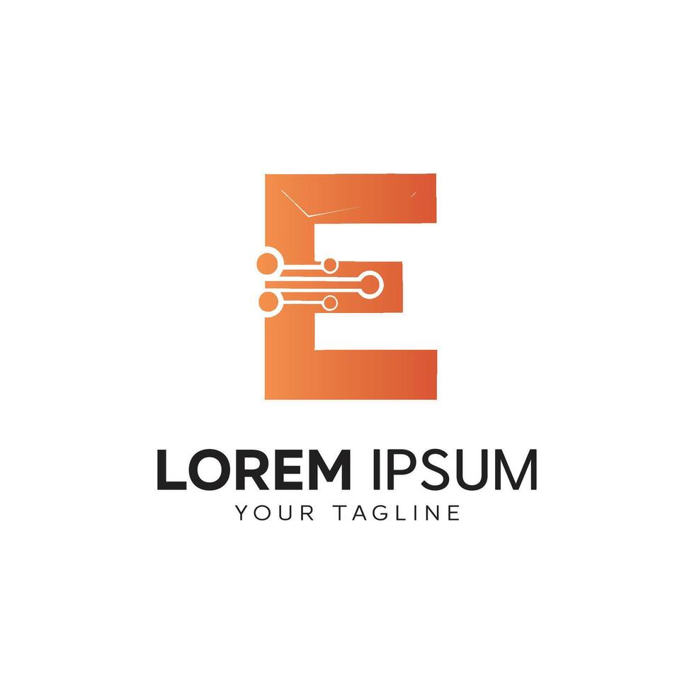 Distinctive logo concept using the letter E vector